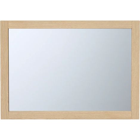 Miroir rectangulaire avec contour placage chêne - L50 x H70 cm - TIMEA (1/3)