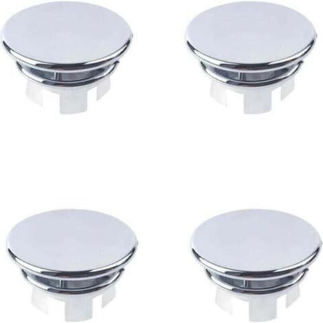 Couvercle de Trop-Plein pour Lavabo, 4 Pcs Anneau de Débordement d’Évier, Bouchon Trop Plein Lavabo, Couvercle de Trop-Plein de Trou d'Évier Rond, pour Lavabo, (1/5)