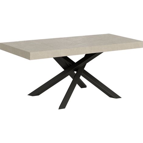 Tavolo Allungabile 140-244x90x77 cm Volantis Premium Cashmere Telaio Antracite (1/5)