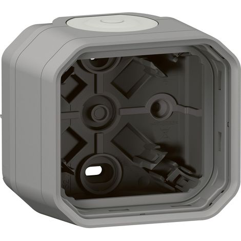 Scatola a tenuta stagna da incasso Plexo 1 posto con 2 pressacavi a membrana e 1 ingresso - Grigio - LEGRAND - 069651L (1/4)