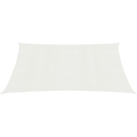 Voile d'ombrage, Protection Solaire, pour Jardin Terrasse Extérieur, 160 g/m² Blanc 3,5x5 m PEHD OIB2530E (1/5)