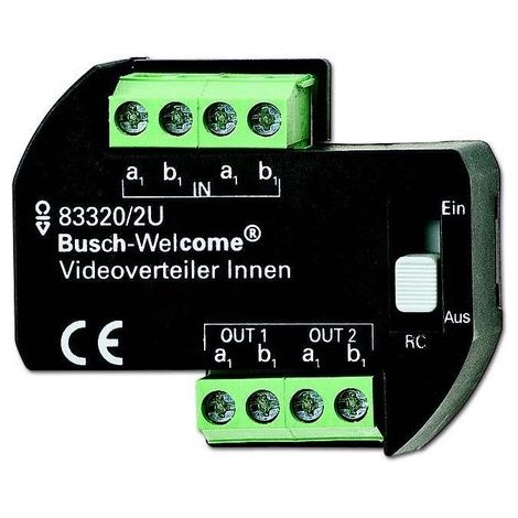 BUSCH-JAEGER 83320/2U DISTRIBUTEUR VIDÉO INTÉRIEUR ENCASTRÉ 8300-0-0042