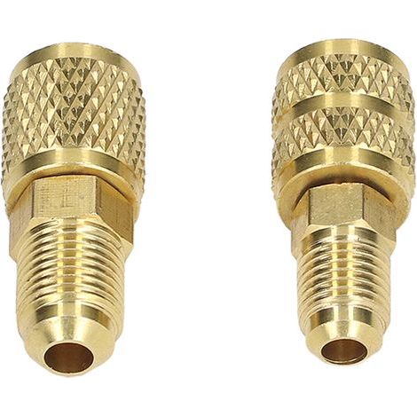 Adaptateur de réfrigérant R22 M1/4SAE x F5/16SAE R410 M5/16SAE x F1/4SAE Adaptateur pivotant en cuivre (1/5)