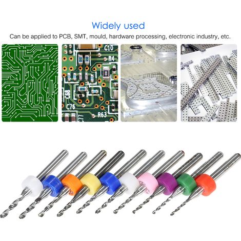 Decdeal 10pcs Tungsten -Vergaser -Micro -Bohrbits Gravurwerkzeuge für die PCB -Leiterplatte 1,1 mm+1,2 mm+1,3 mm+1,4 mm+1,5 mm+1,6 mm+1,7 mm+1,8 mm+1,9 mm+2,0 mm