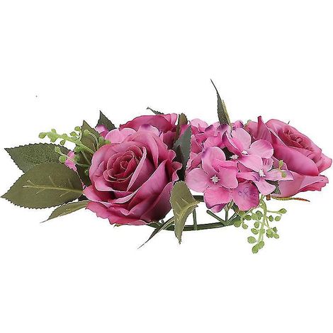 1 couronne de fleurs artificielles (1/3)