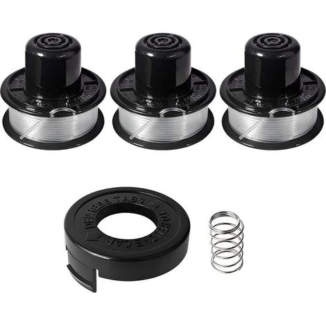Bobines de mauvaises herbes compatibles avec Noir and Decker RS-136 ST4500 ST1000 ST4000 GE600 CST800 ST6800 - Remplacements de coupe-bordures 20' 0,065" Pièces d'alimentation automatique (1/5)