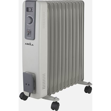 Radiateur huile abrila modèle 2500W gris 54,5x44x24 cm