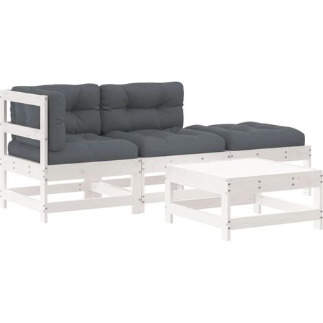 Maison Exclusive - Juego de muebles jardín 4 piezas y cojines mad (1/5)