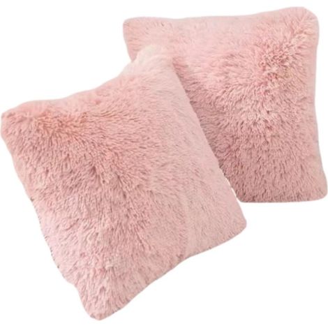 Housse de coussin en velours marin rose (lot de 2)