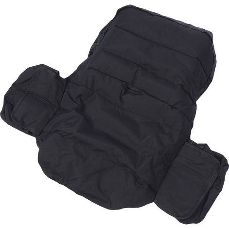 Housse de siège de tondeuse à gazon en tissu Oxford 600D imperméable et réglable, protection pour siège de tracteur en extérieur, noir (1/5)