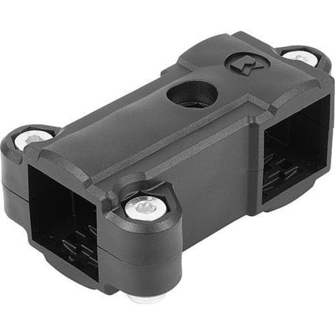 KIPP Rohrverbinder T-Stück Thermoplast für Vierkantrohre 30 x 30 Stahl (1/2)