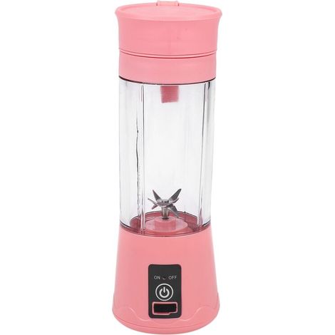 Blender rechargeable USB 380 ml, 6 lames, presse-agrumes, bouteille, gobelet, jus de citron, fruits et légumes, smoothie, embouts (1/5)