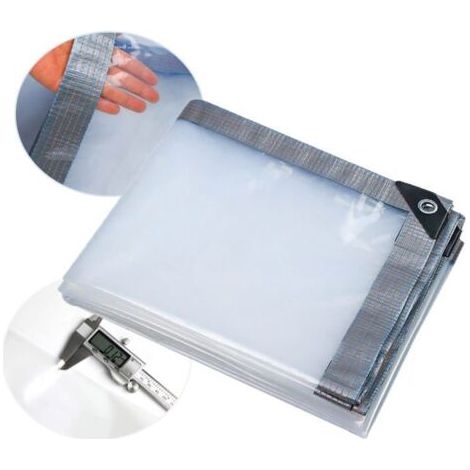 x 2 m wasserdichte, transparente Plane – für Garten, Pflanzen oder als Markise. Staubdicht und witterungsbeständig. (1/5)