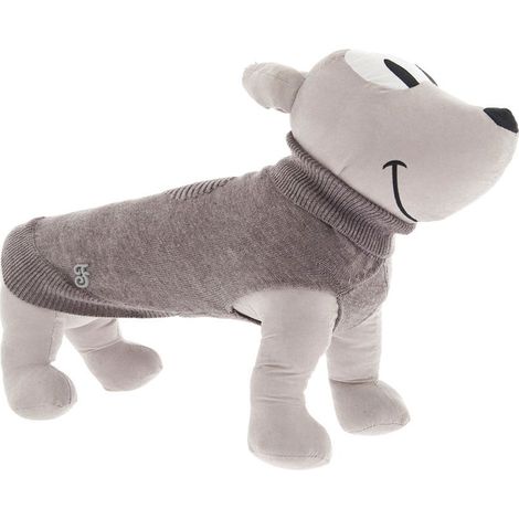 Maglioncino con ricamo cuore sul dorso modello Cupido per cani : 20 cm - Grigio