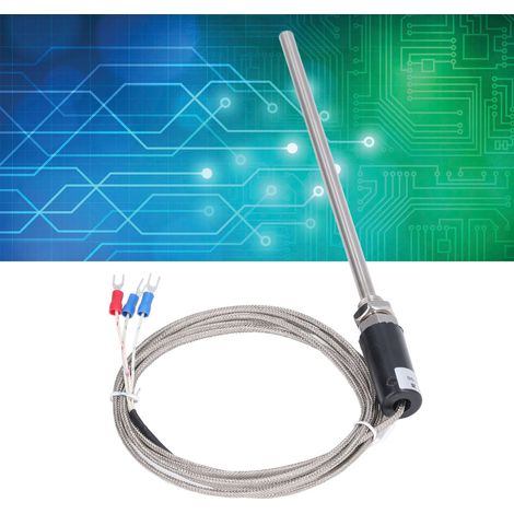 Sonde de température PT100 avec câble blindé, capteur thermocouple WZPT‑10 pour plage ‑200 à 450℃