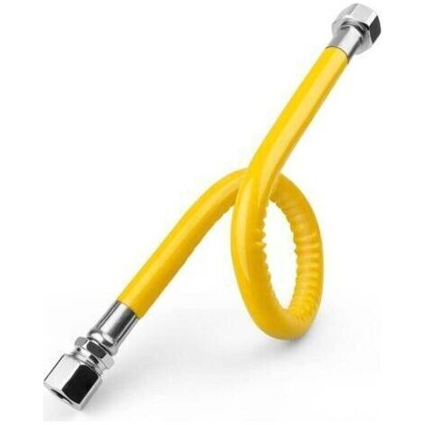 Tuyau de Gaz en Acier Inoxydable 304 - Tuyau Gaz Propane/Butane de 50cm, Flexible Gaz 1/2 '' Antidéflagrant, pour Cuisinière à Gaz, Chauffe-eau à Gaz-RAPANDA (1/4)