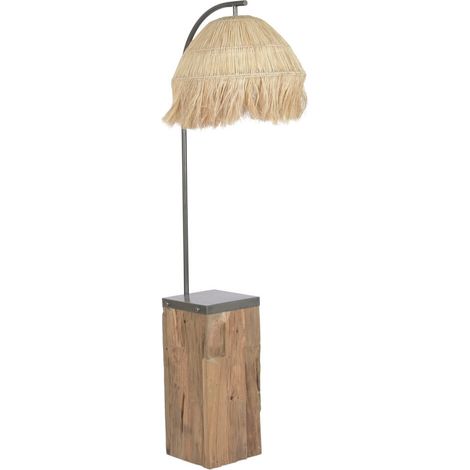 Lampara Pie Teca Hierro 57X55X160 Hecho A Mano (1/5)