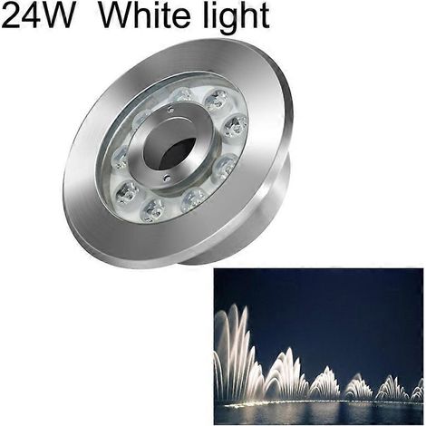 Fontaine subaquatique circulaire à LED en acier inoxydable 24W (1/4)