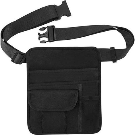 Sac banane - Sac à outils - Toile - Sac banane pour outils de jardin - Ceinture porte-outils ajustable - Sac de toilette - S (1/4)