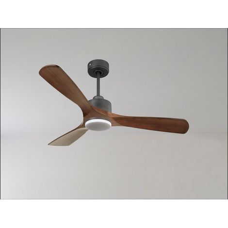 Modulo Slim Ring - Super destratificateur et ventilateur DC 132 cm noir pales bois clair idéal 26 à 40 m² (1/5)