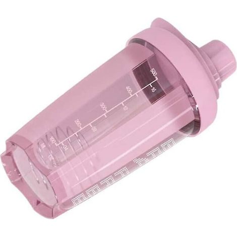Shaker à protéines avec boule de mixage, shaker à protéines de 500 ml avec échelle de mesure, tasse à shake protéiné pour le fitness, sans BPA, rose