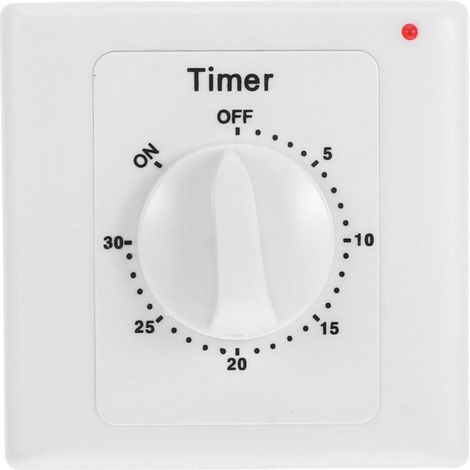 Interrupteur Minuterie Compte à Rebours 60 Minutes Etanche pour Salle de Bain Ventilateur Éclairage (1/4)