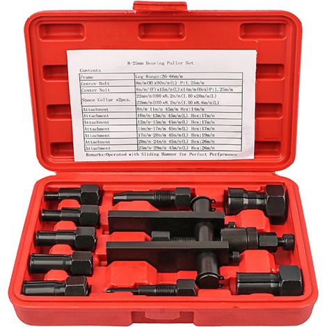 10-teiliges Lager-Abzieher-Set, Radlager-Ausbau-Set, Motorrad-Werkzeug-Set, Lager-Abzieher, Lager-Ausbau-Werkzeug, Blindlager-Abzieher