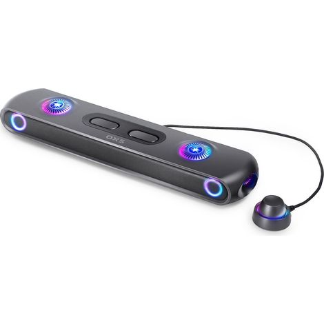 Barre de Son de Jeu avec Dolby Atmos, Connexion Bluetooth Multi-Appareils, Caisson de Basses intégré, 3 Modes de Jeu, pour Les PC et Les Consoles de Jeu (1/5)