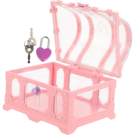 Coffre Aux Tr sors Gar on Et Filles Moyen Format Rose (1/5)