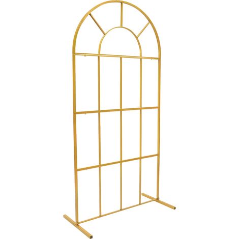 Blumenstand, Bogen-Design, Robuste Eisenkonstruktion, Gold (1/2)