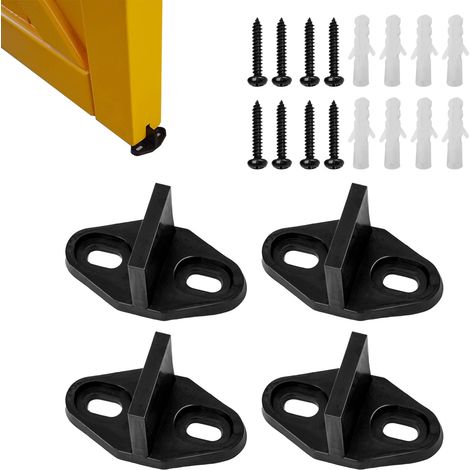 Sliding Door Guide, Floor Guide for Wooden Doors/Cupboard/Barn, with Screws and Expansion Tube, 4 Pieces (1/5)