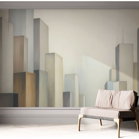 Papier peint autocollant adhésif avec imprimé motifs uniques apparence moderne Gratte-ciel urbains 312x219 cm (1/5)