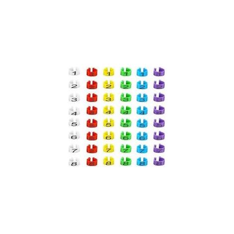 48 pcs bague Poule Anneaux de Jambe d'Identification, anneaux de jambe multicolores pour identification de poulet, Clip numéroté sur volaille, Bague pour Poule, Pour fowl, canard, oie (16mm)