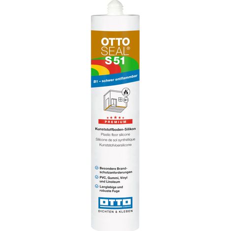 OTTOSEAL S51 Silikon für PVC-, Gummi- und Linoleumböden C1129 orangina