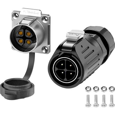EW-LP24 Connecteur industriel étanche IP68 Branchement connecteur aéronautique Connecteur circulaire anti-interférence Connecteur électrique M24 2-24 Broches Prise d'attache (4 Broches)
Broches) (1/5)