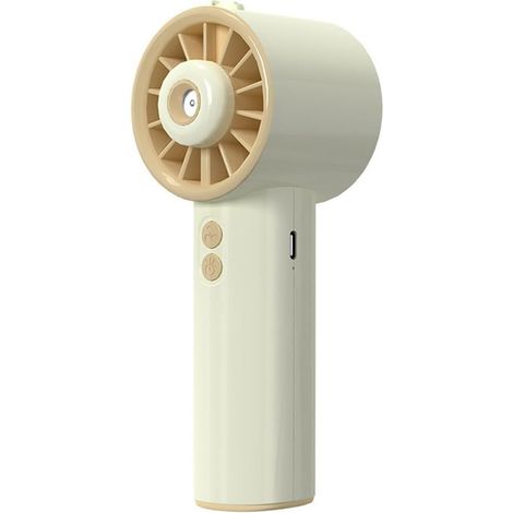 Ventilateur Portable avec Eau et Batterie Rechargeable USB, 3 Vitesses, Mini Ventilateur Brumisateur avec Eau, Petit Ventilateur pour Bureau Voyage Camping,abricot (1/5)