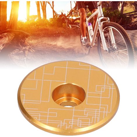 Couverture supérieure de direction pour vélo de montagne et route, capuchon de potence en alliage d'aluminium, couleur or (1/5)