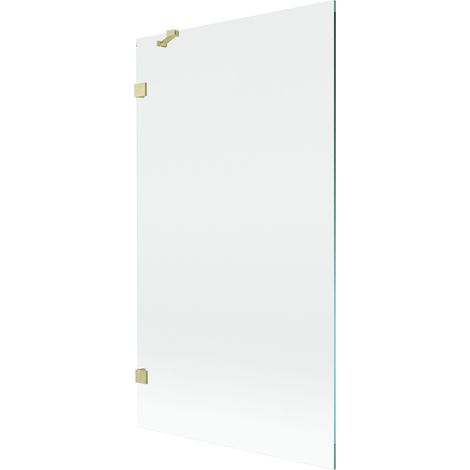 Mexen Lunar mampara de ducha de 1 hoja 100 x 150 cm, transparente, dorado cepillado - 897-100-000-55-00 (1/5)