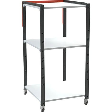 Werkstattpult mit 3 Ablagen (620 x 470 mm) und 4 Rollen – Tragkraft max. 150 kg - 826748371 (1/2)