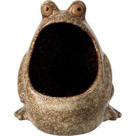 Cache-Pot Grenouille en Grès "Enzo" 20cm Beige (1/4)