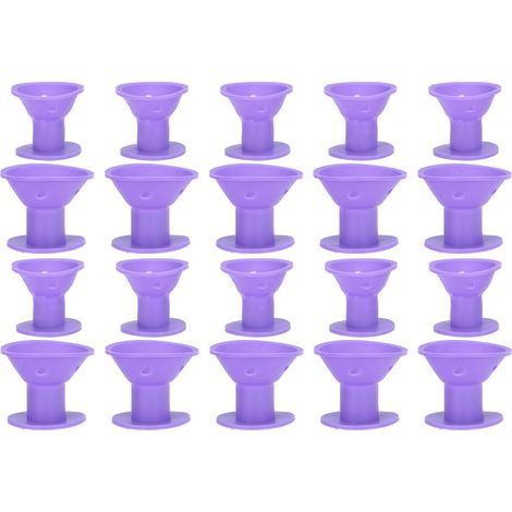 Lot de 20 bigoudis en silicone en forme de champignon pour coiffer et onduler les cheveux, idéal pour la maison et les femmes. (1/5)