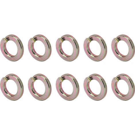 Lot de 70 rondelles frein fendues en acier inoxydable, assortiment universel pour voiture, diamètre 10 mm / 0,39 pouce. (1/5)