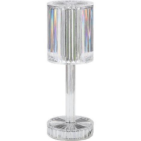Kristall-Tischleuchte, 16-farbiges LED-Ambientelicht mit Fernbedienung, Schutzart IP54, Acryl, 25 cm (1/5)