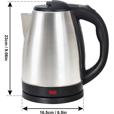 Fourniture de commerce électronique transfrontalier commerce extérieur exportation frontière vente en gros transfrontalière bouilloire électrique en acier inoxydable 2.0L gris argenté (1/5)