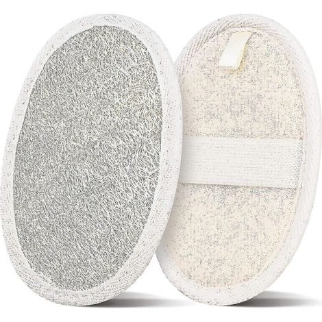 Set mit 2 Luffaschwämmen, 100 % natürlicher Luffa und Peeling-Frottee