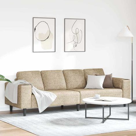Wohnzimmer Couch Hellgrau 250 x 77 x 76 cm
