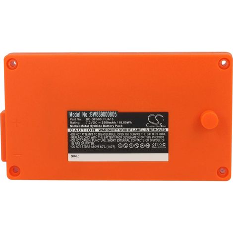 vhbw Akku kompatibel mit Gross Funk GF500, Crane Remote Control Industrie-Funkfernsteuerung Fernbedienung (2500mAh, 7,2V, NiMH)