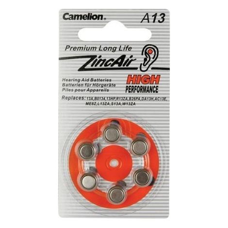 Zinc Air Cel Camelion 1,4V (6 pezzi/confezione)