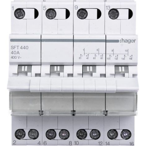 Hager SFT440 conmutador modular blanco 40A 400V