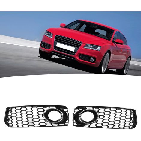 Zwei verchromte, mattierte Kühlergrilleinsätze sind erhältlich. Teilenummer 8T0807681B: kompatibel mit Audi A5 S5 (2008-2012) (Chromrahmen). (1/5)